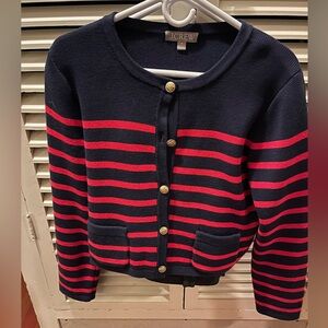 J. Crew striped cardigan M